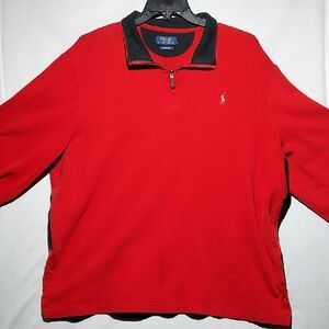 Polo Ralph Lauren 100% cotton quarter-zip men's pullover‎ size XXL